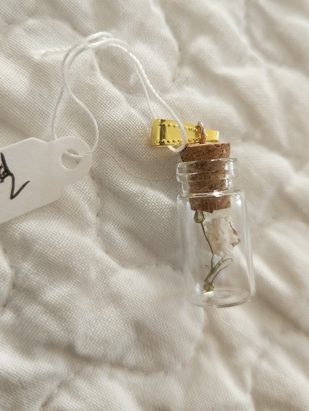 Real Flower Glass And GOLDTONE Pendant ( Choose One By Number) - Picture 3 of 12